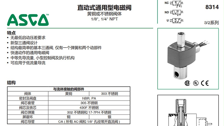 ASCO VCEFCM8314G300防爆電磁閥